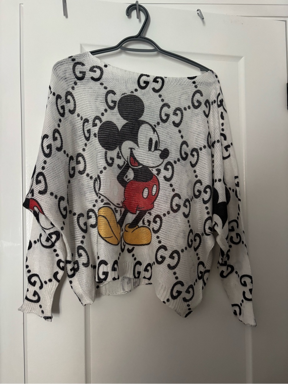 Free For Humanity Mickey Mouse Knit Long Sleeve Top